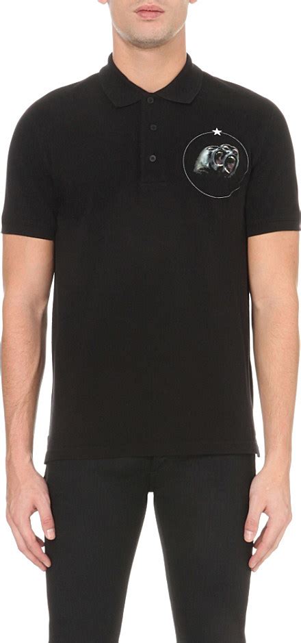 givenchy polo monkey|Monkey patch polo shirt in cotton .